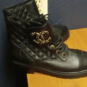 Chanel combat boot